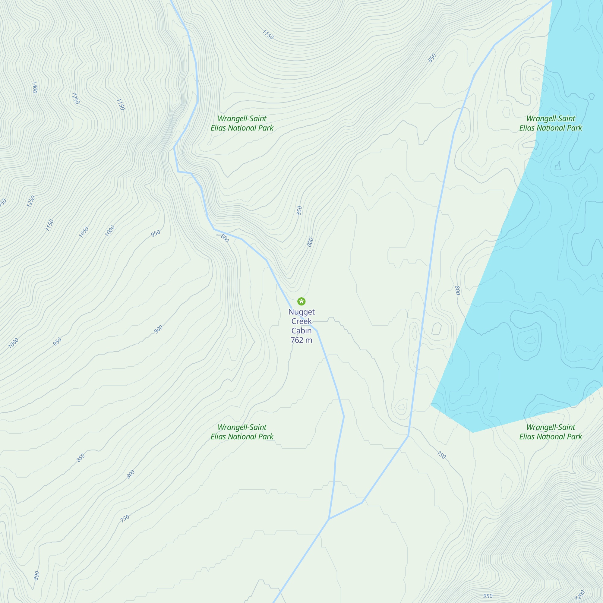 Nugget Creek Cabin map