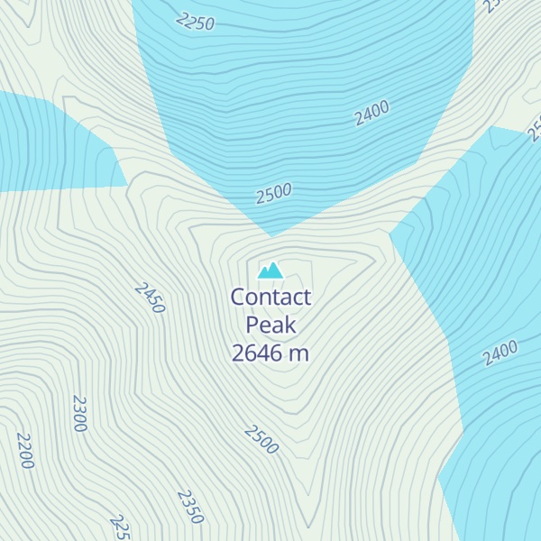 Map of Contact Peak