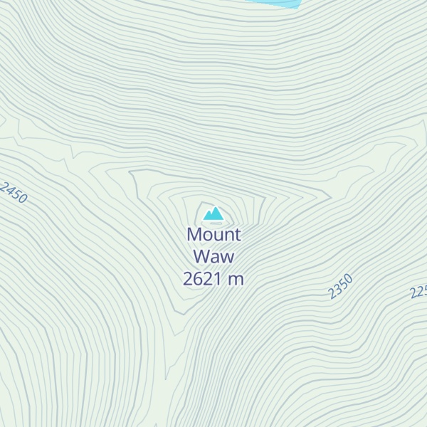 Map of Mount Waw