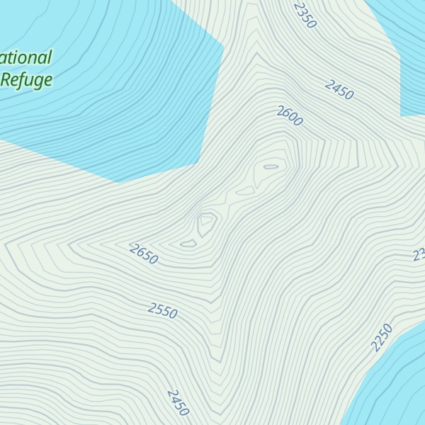 Map of Mount Hubley