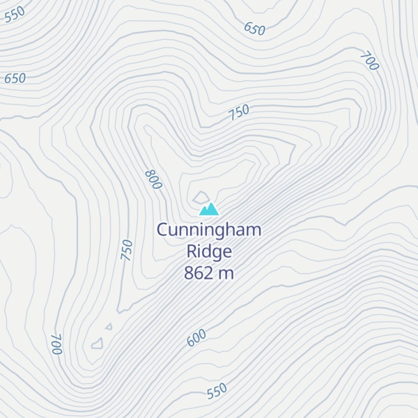 Map of Cunningham Ridge