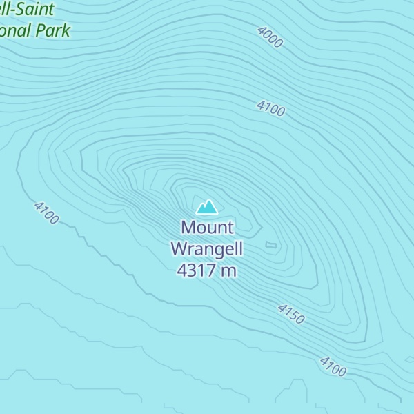 Map of Mount Wrangell