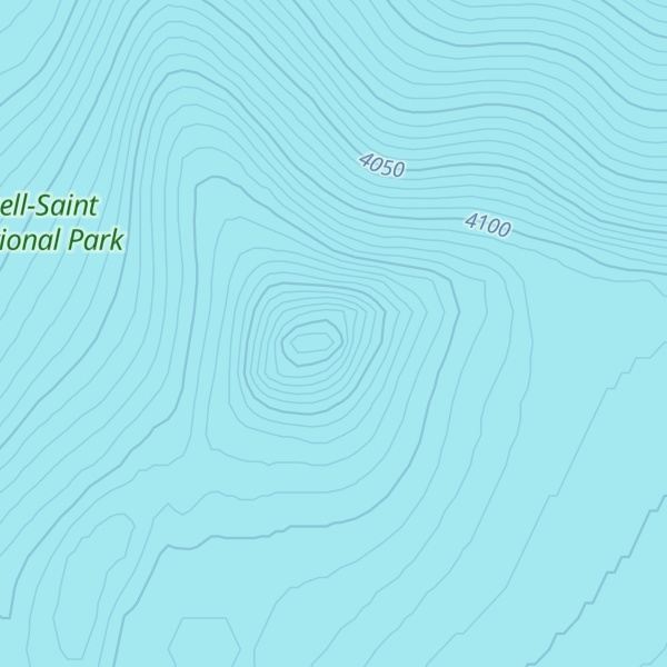 Map of Mount Wrangell-West Peak