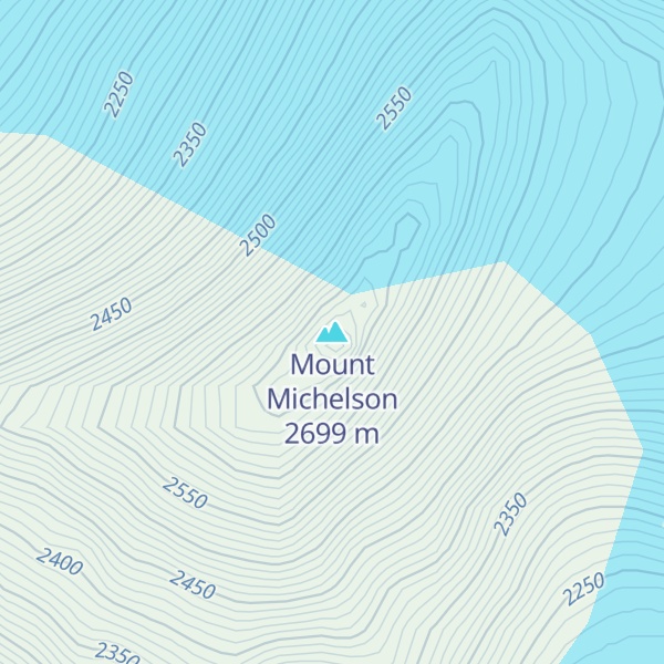 Map of Mount Michelson