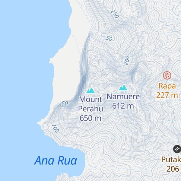 Map of Mount Perahu