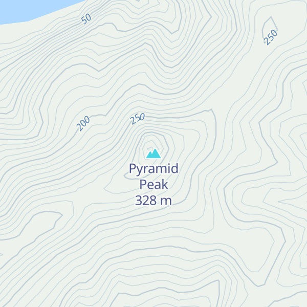 Map of Pyramid Peak