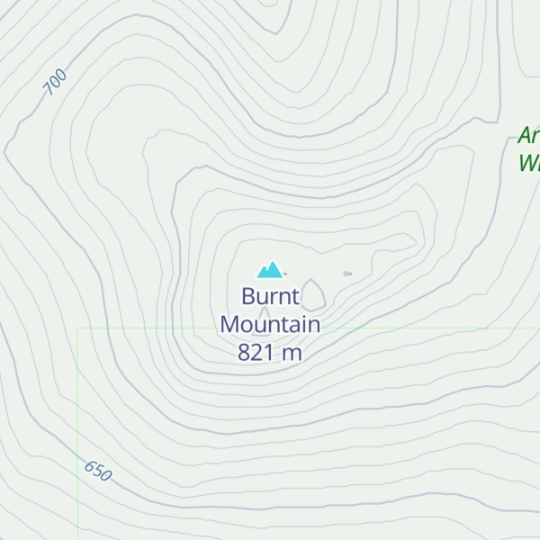 Map of Burnt Mountain