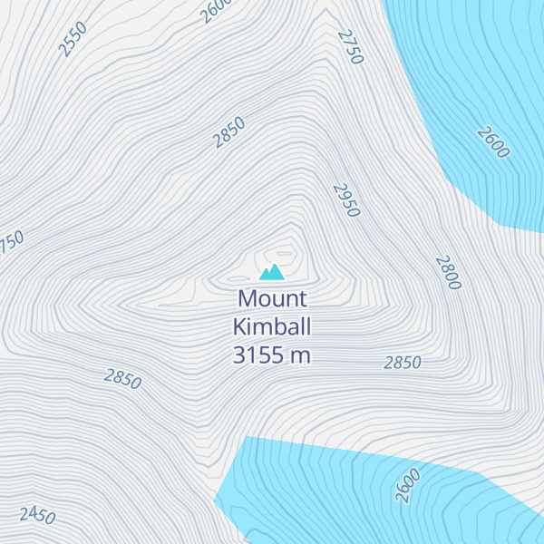 Map of Mount Kimball