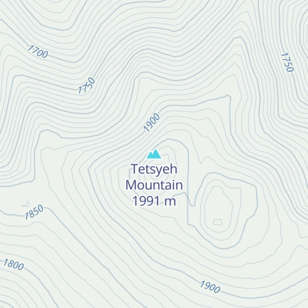 Map of Tetsyeh Mountain