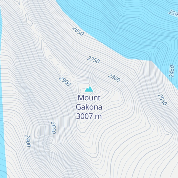 Map of Mount Gakona