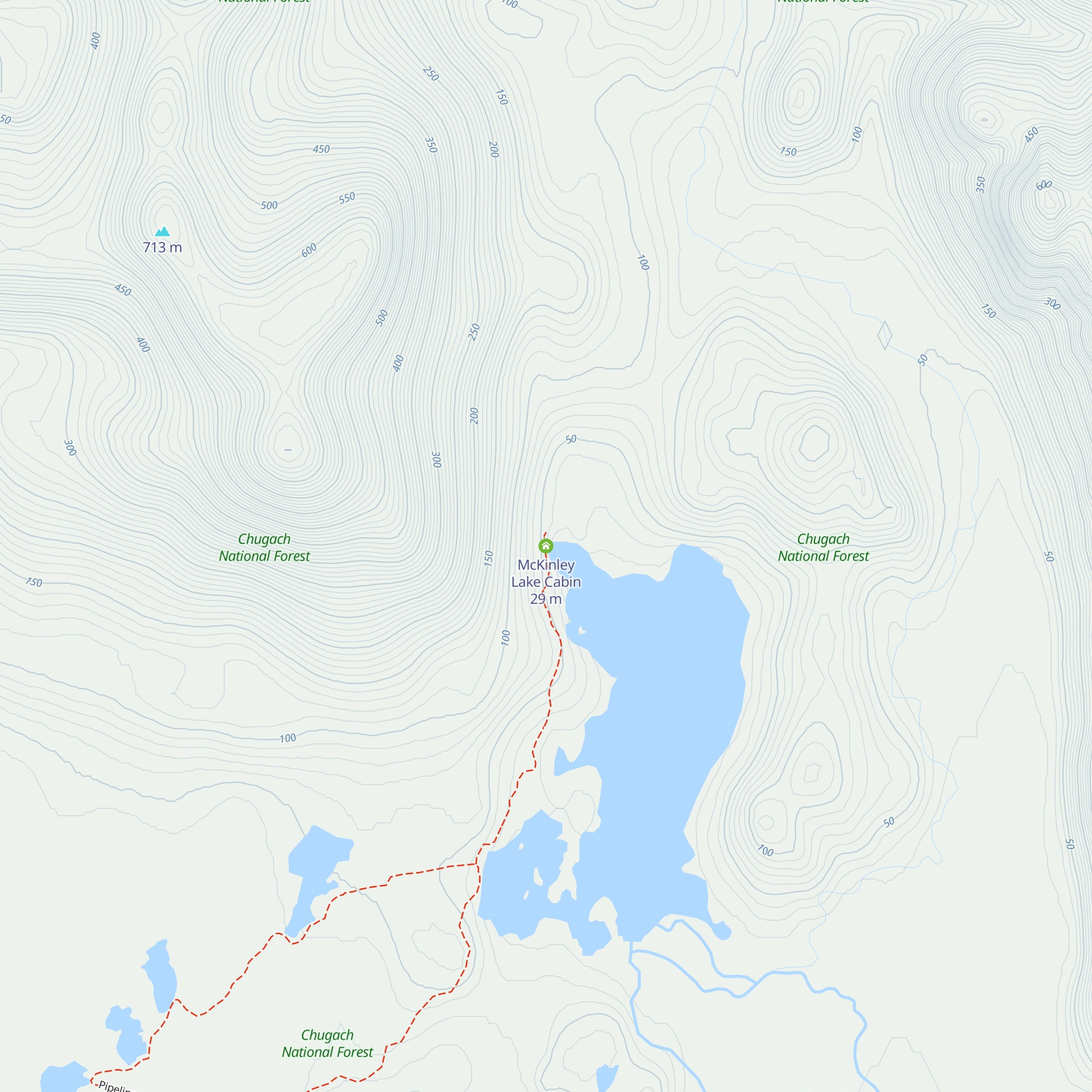 McKinley Lake Cabin map