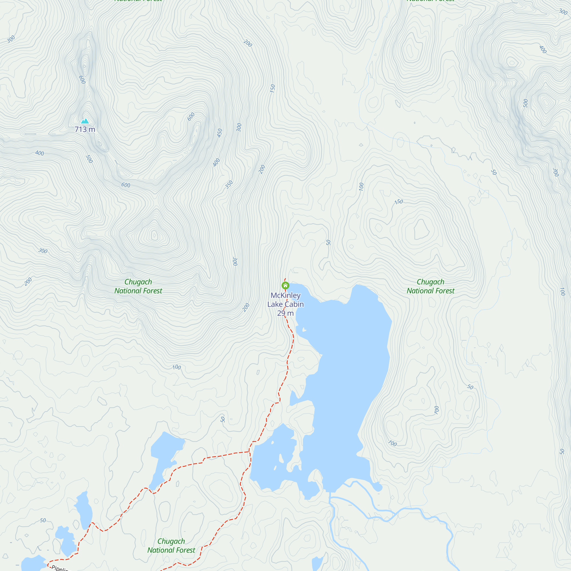 McKinley Lake Cabin map