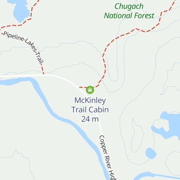 Map of McKinley Trail Cabin