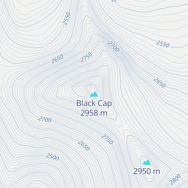 Map of Black Cap