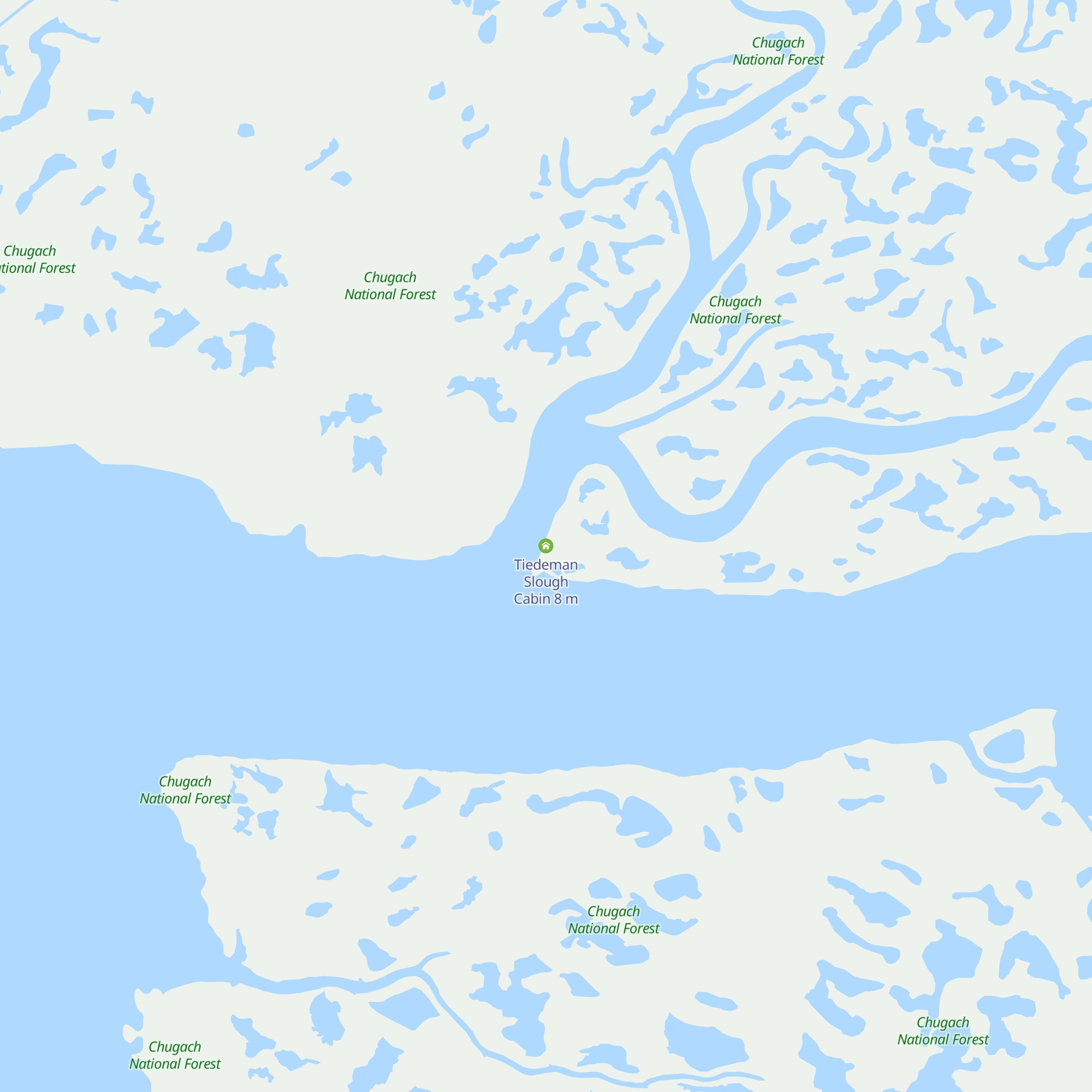 Tiedeman Slough Cabin map