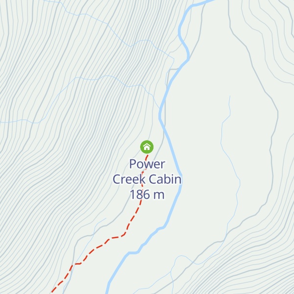 Map of Power Creek Cabin