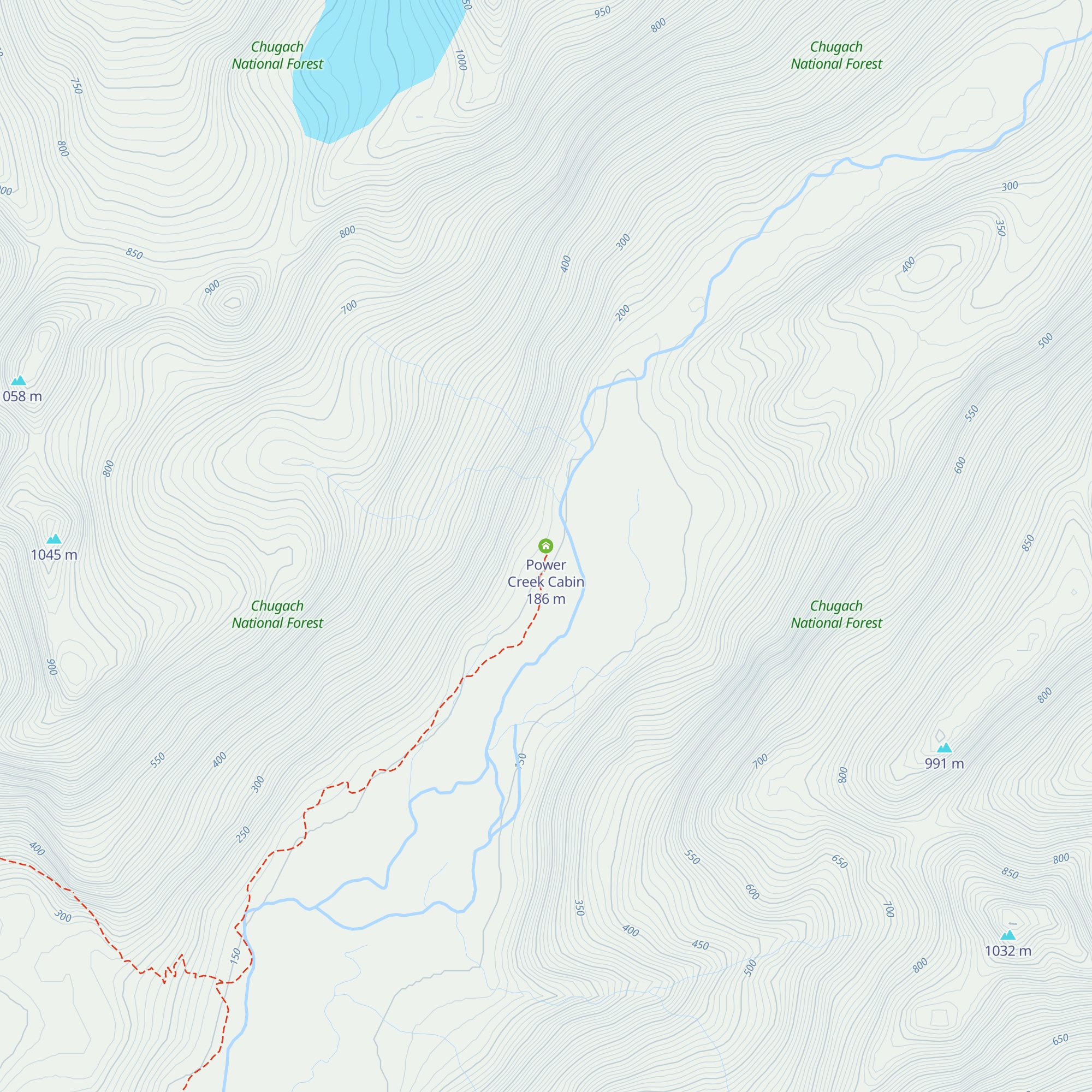 Power Creek Cabin map