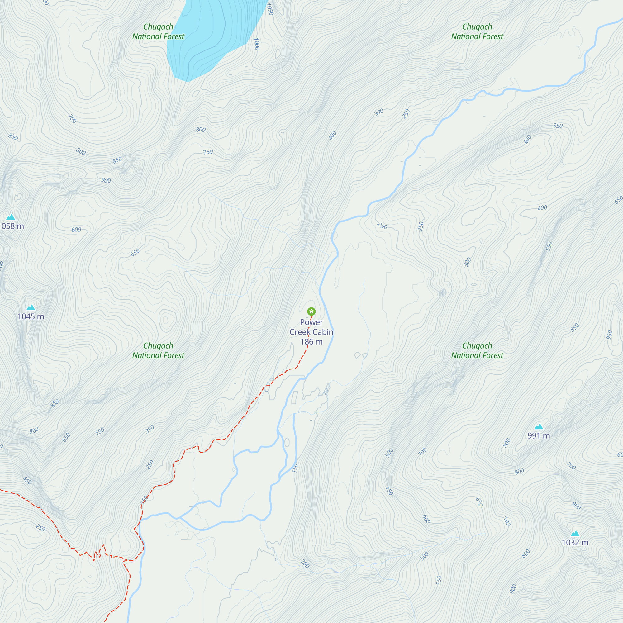 Power Creek Cabin map
