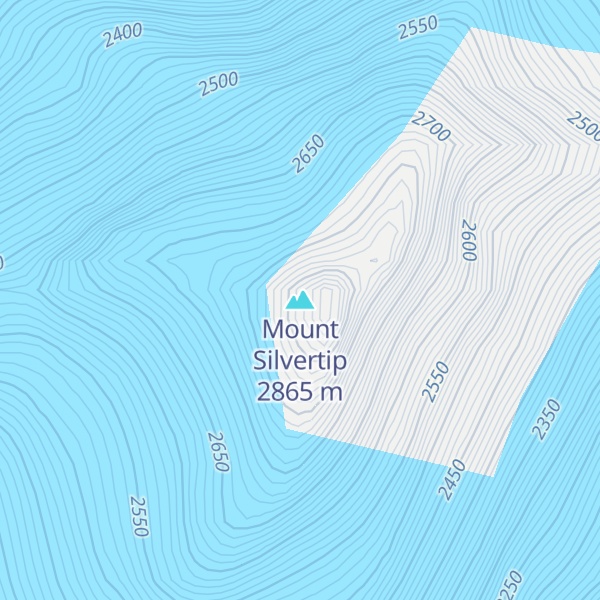 Map of Mount Silvertip