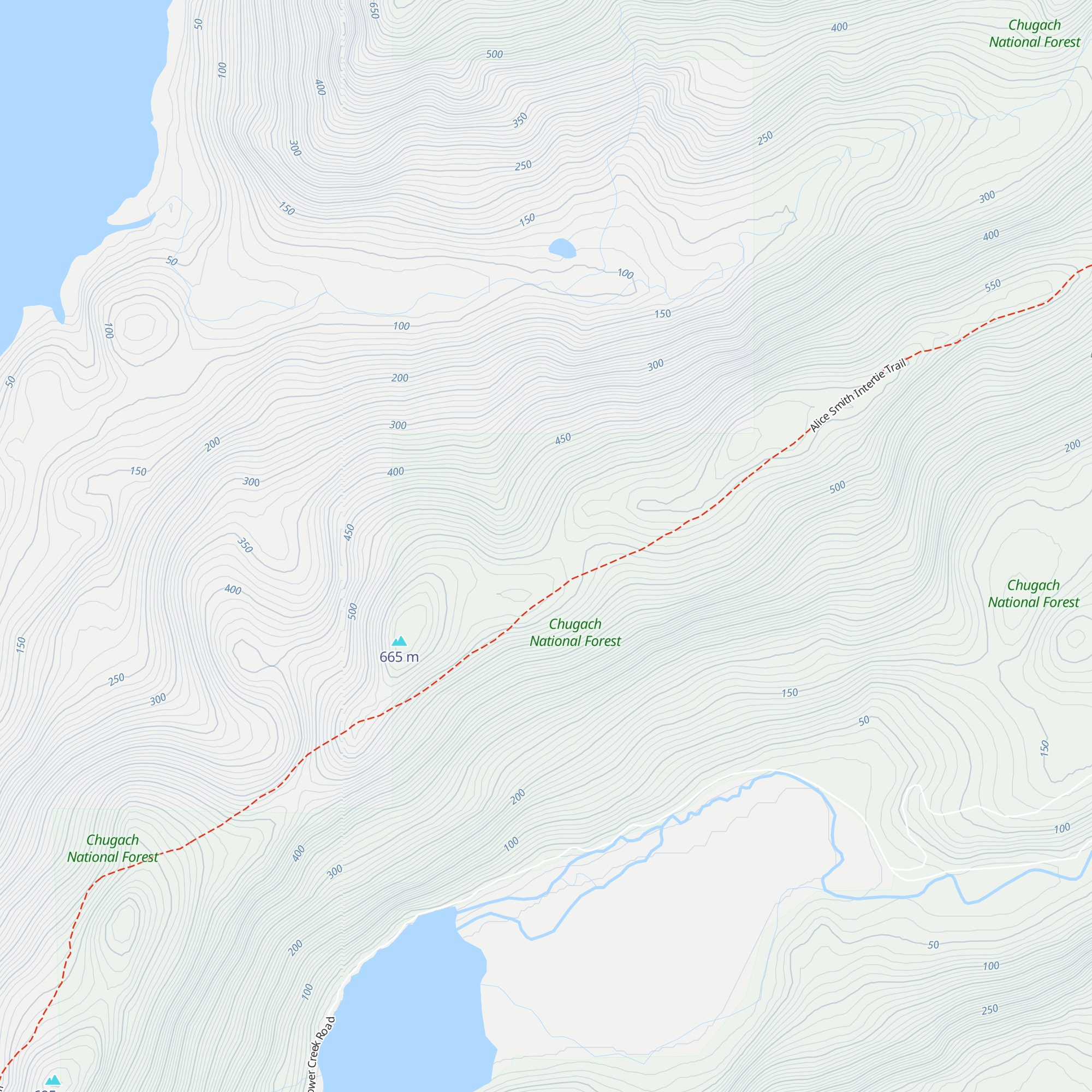 Alice Smith Ridge Shelter map