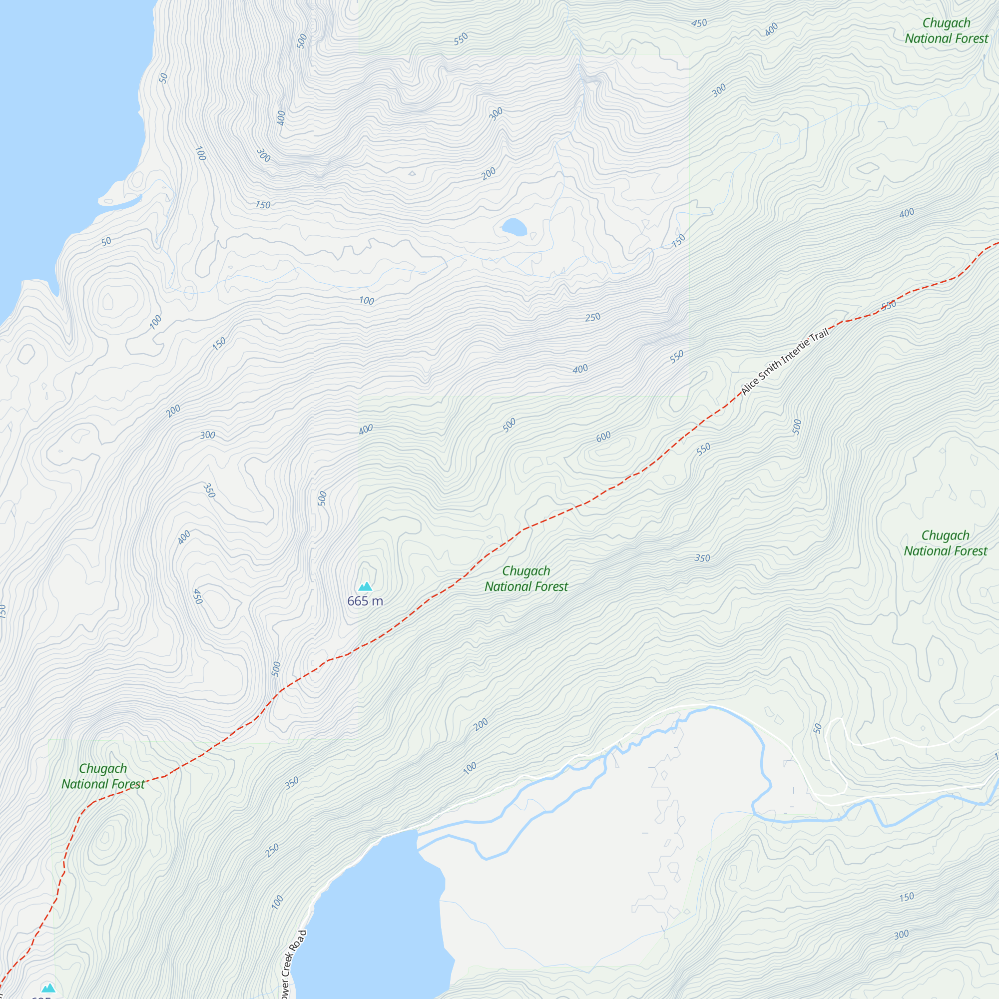 Alice Smith Ridge Shelter map