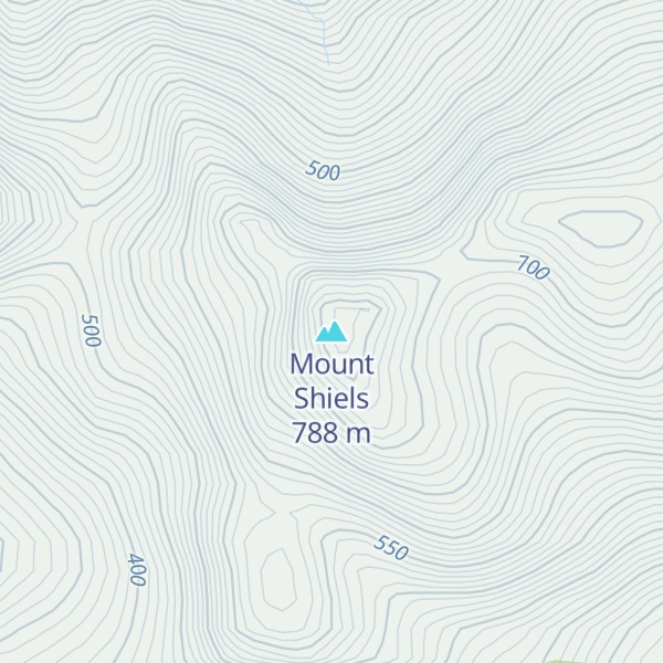 Map of Mount Shiels