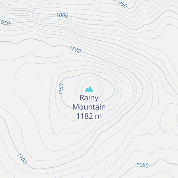 Map of Rainy Mountain
