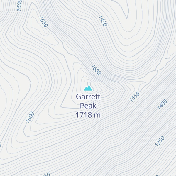 Map of Garrett Peak