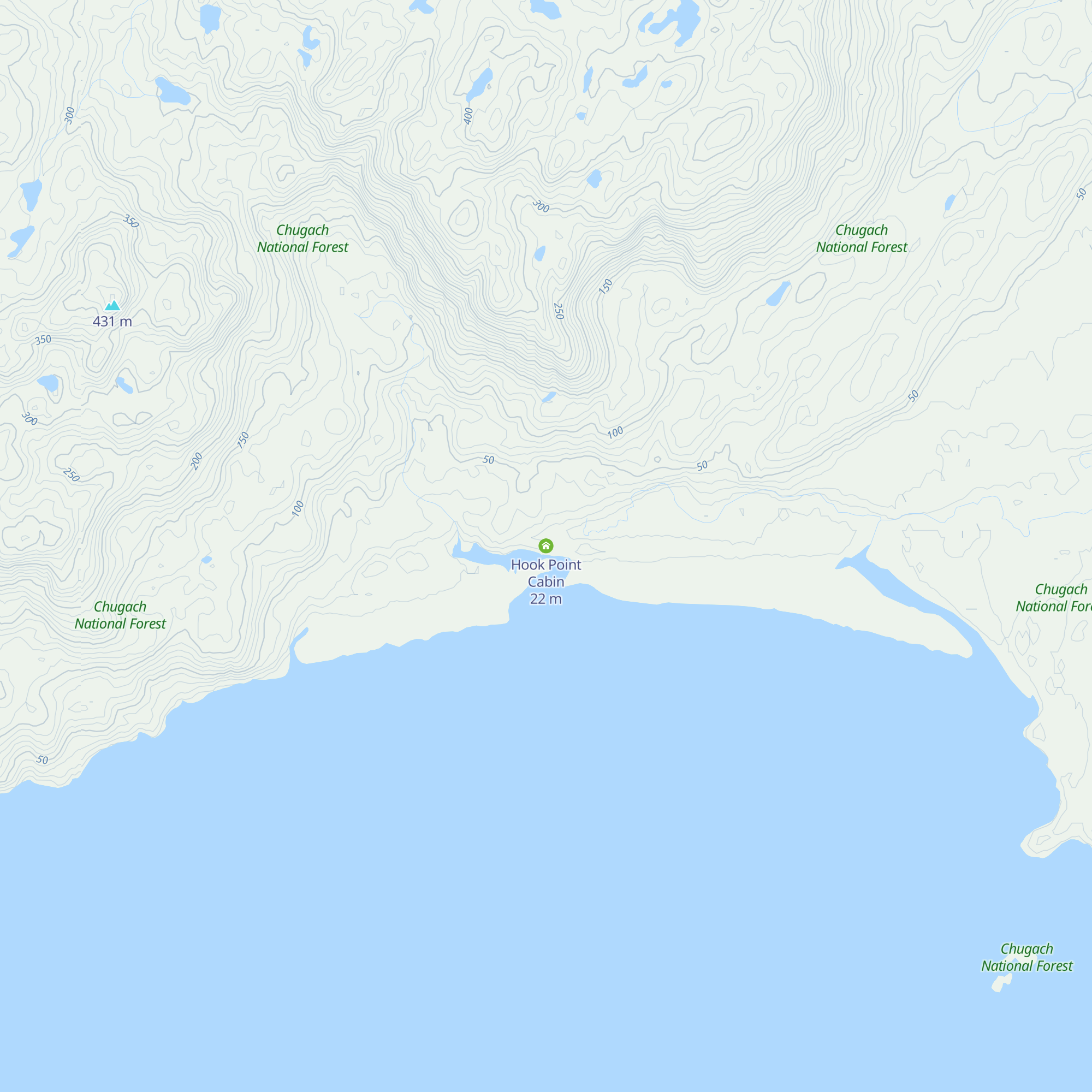 Hook Point Cabin map