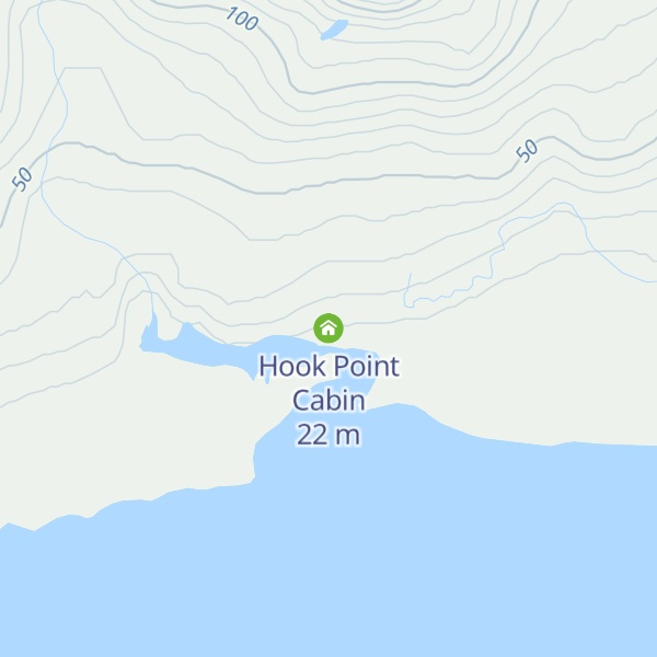 Map of Hook Point Cabin