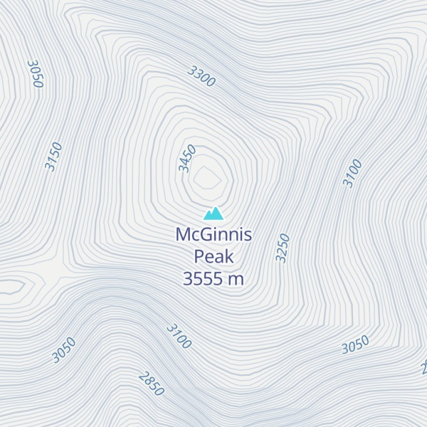 Map of McGinnis Peak