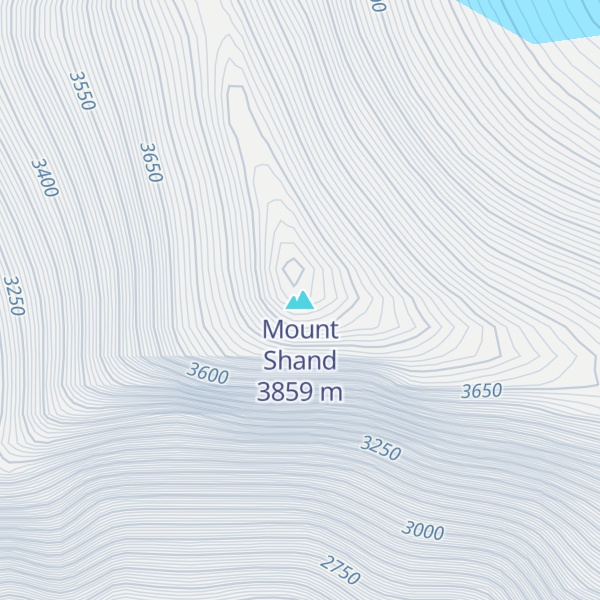 Map of Mount Shand