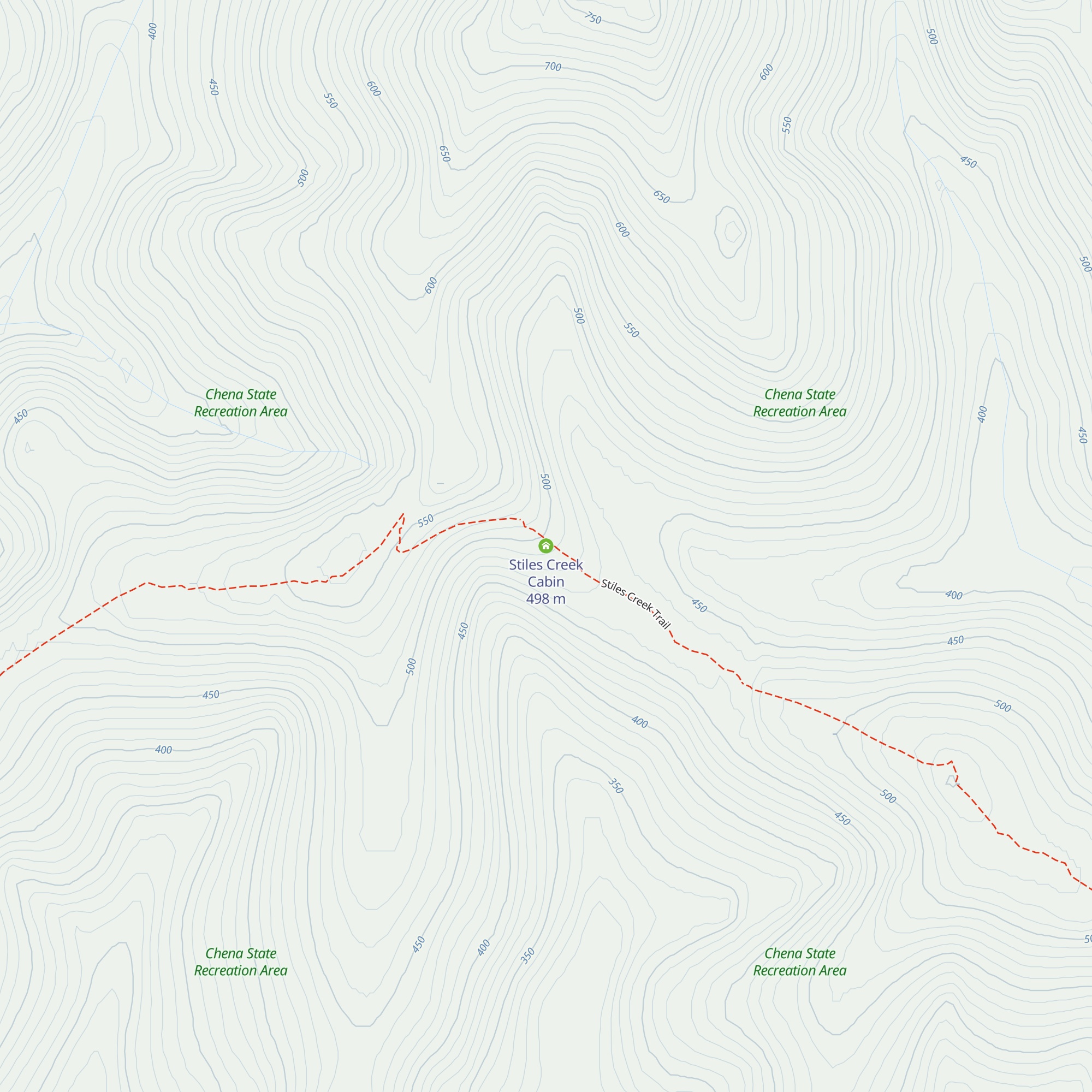Stiles Creek Cabin map