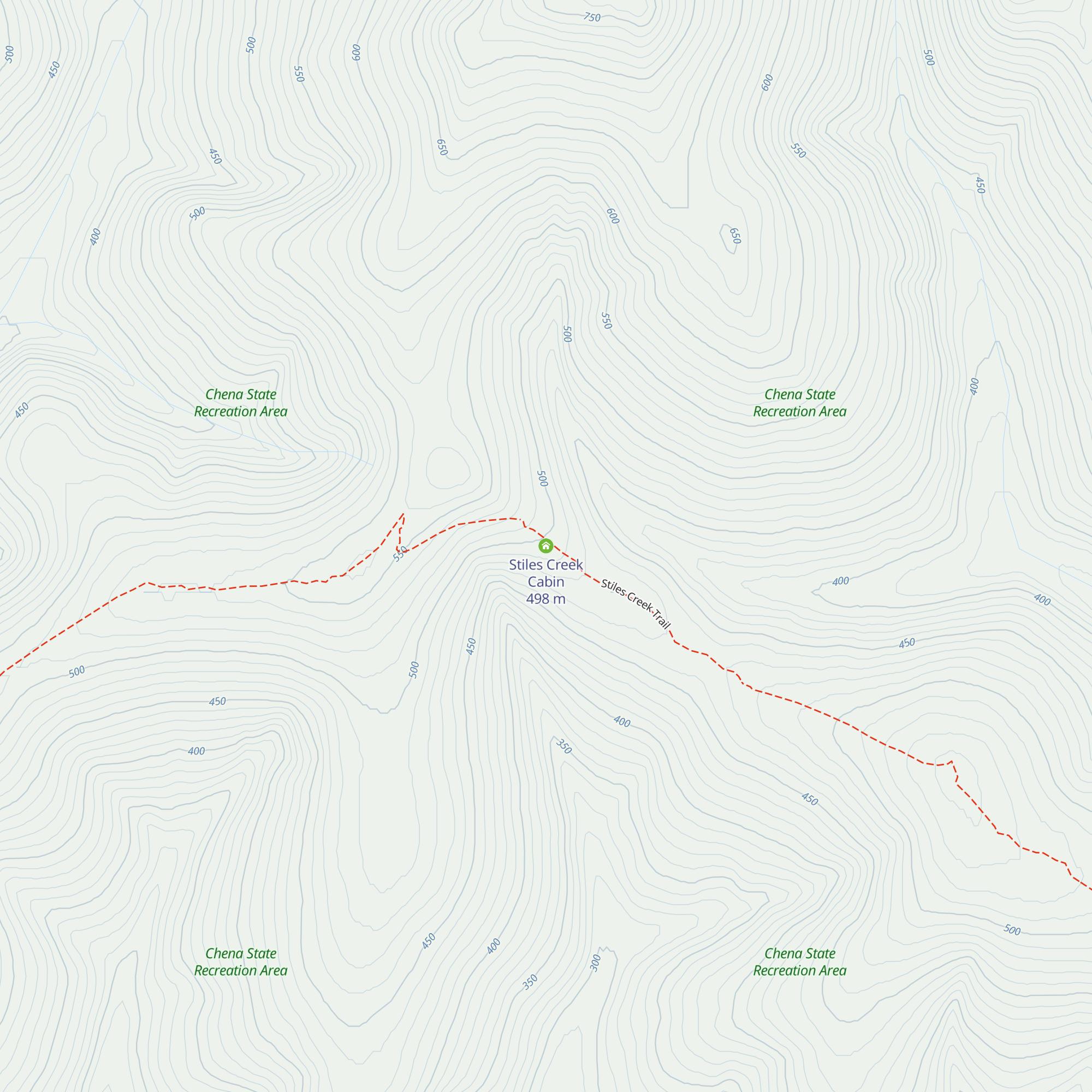 Stiles Creek Cabin map