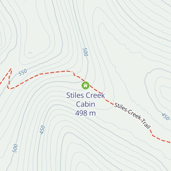 Map of Stiles Creek Cabin