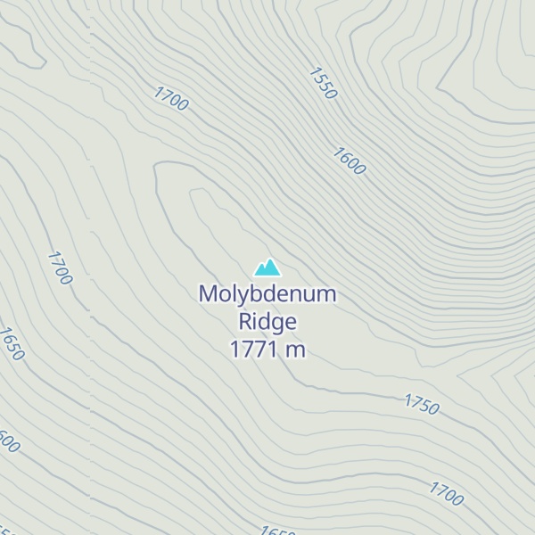 Map of Molybdenum Ridge