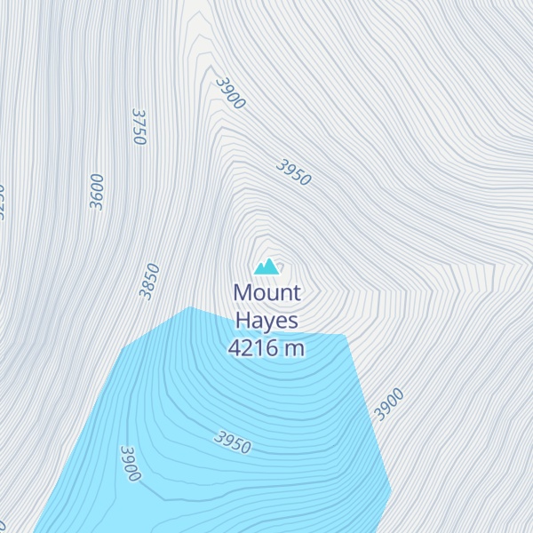 Map of Mount Hayes