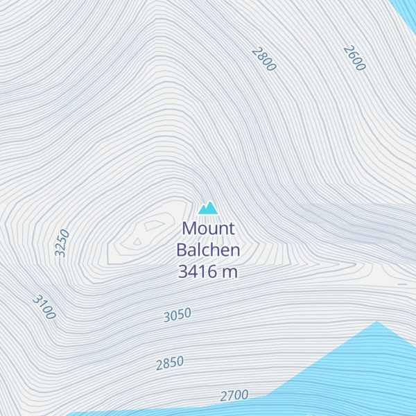 Map of Mount Balchen