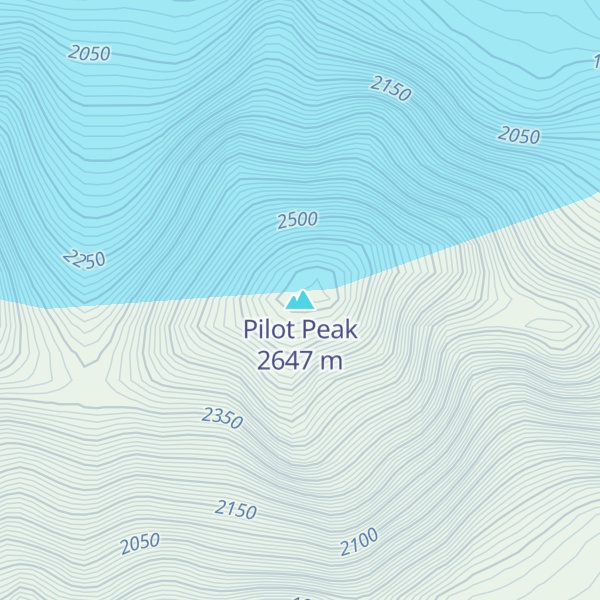 Map of Pilot Peak