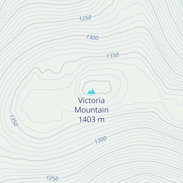 Map of Victoria Mountain