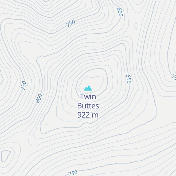 Map of Twin Buttes