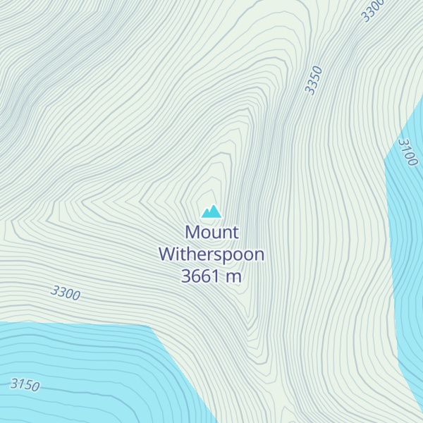 Map of Mount Witherspoon