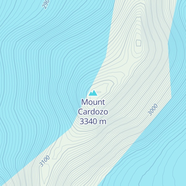 Map of Mount Cardozo