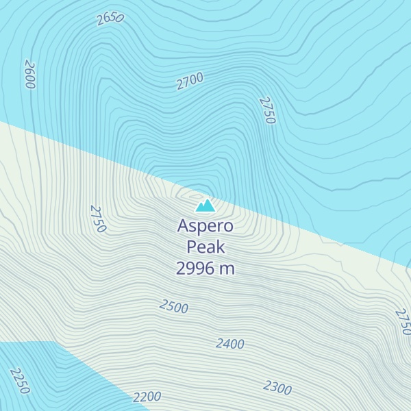 Map of Aspero Peak