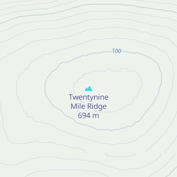 Map of Twentynine Mile Ridge