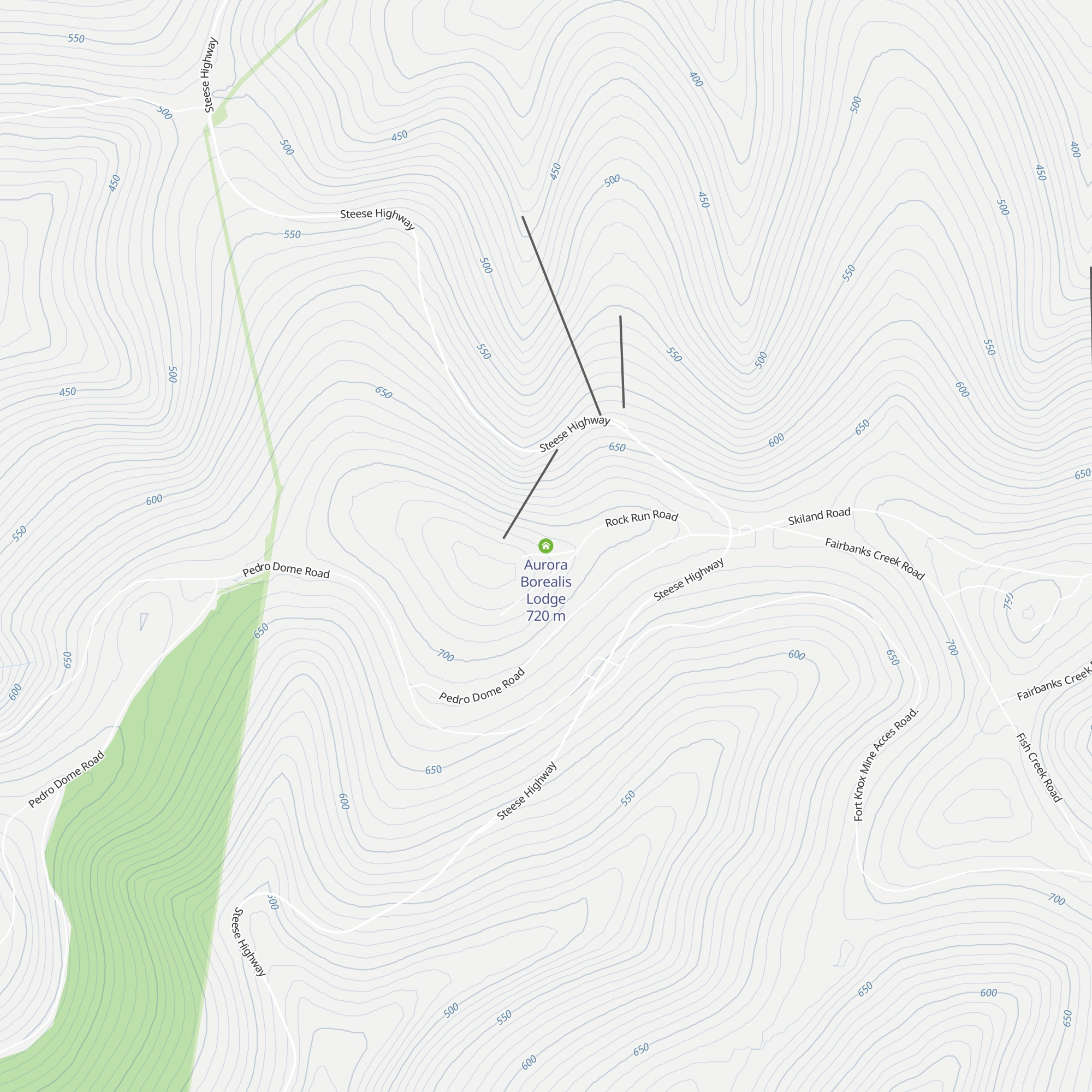 Aurora Borealis Lodge map