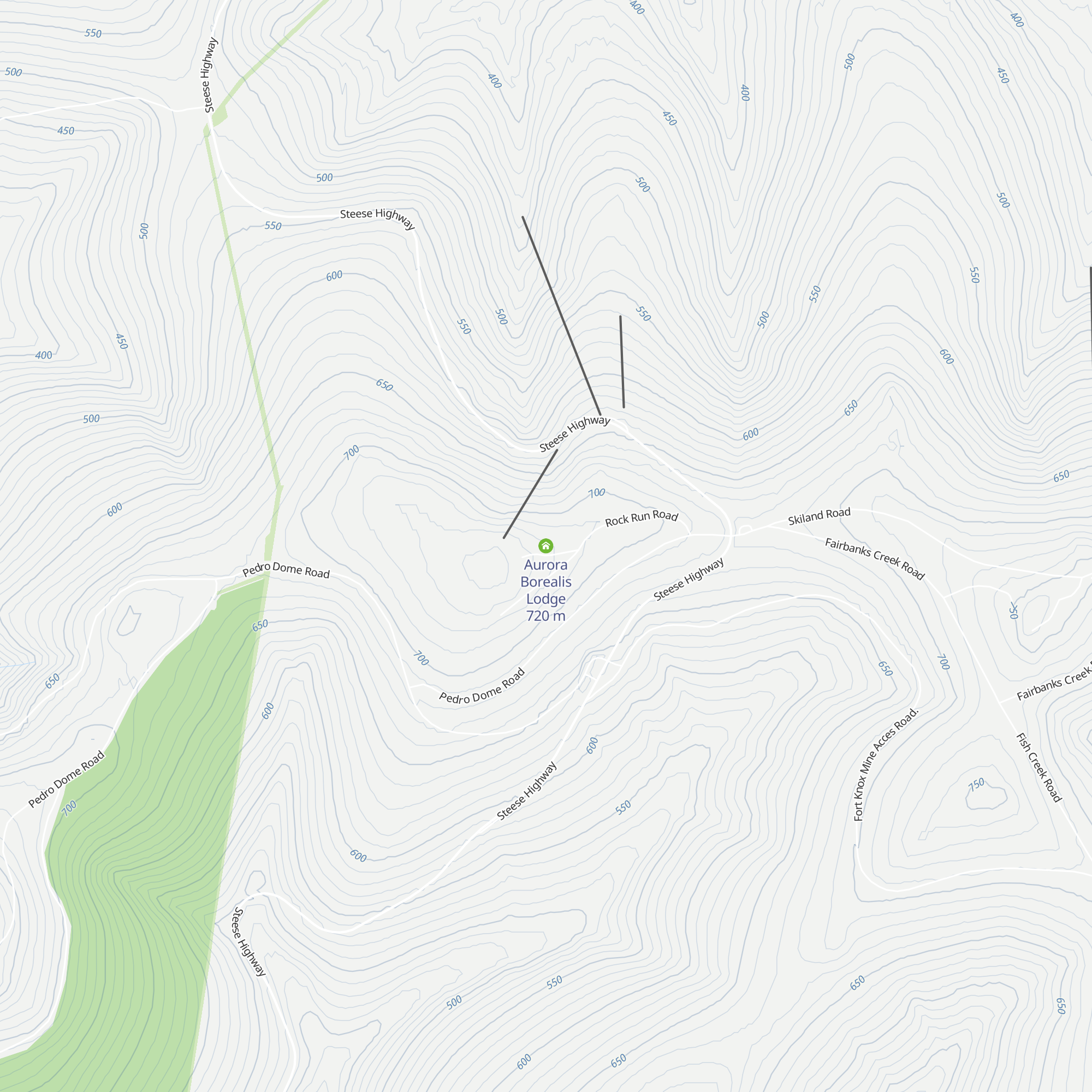 Aurora Borealis Lodge map