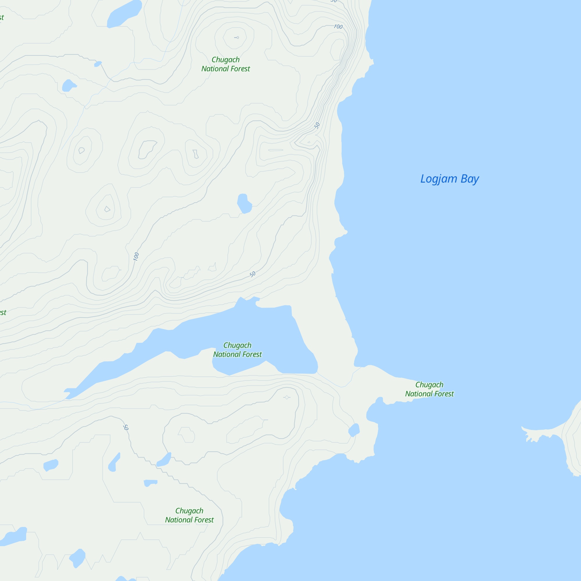 Log Jam Bay Cabin map