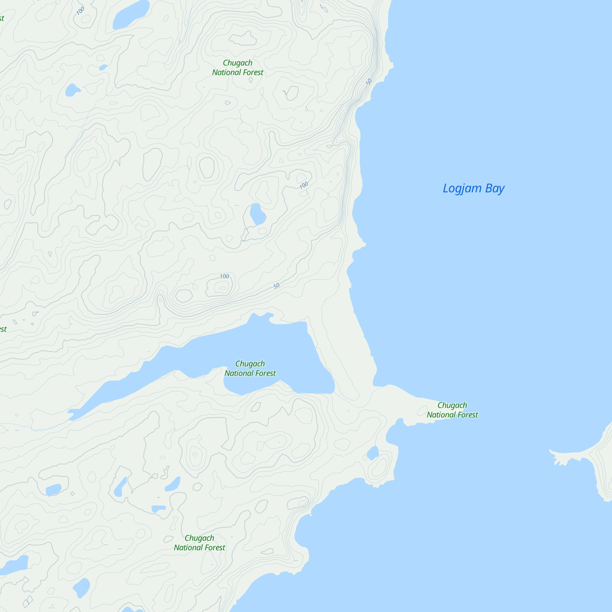 Log Jam Bay Cabin map