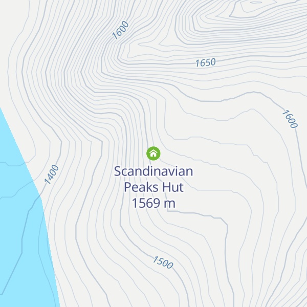 Map of Scandinavian Peaks Hut